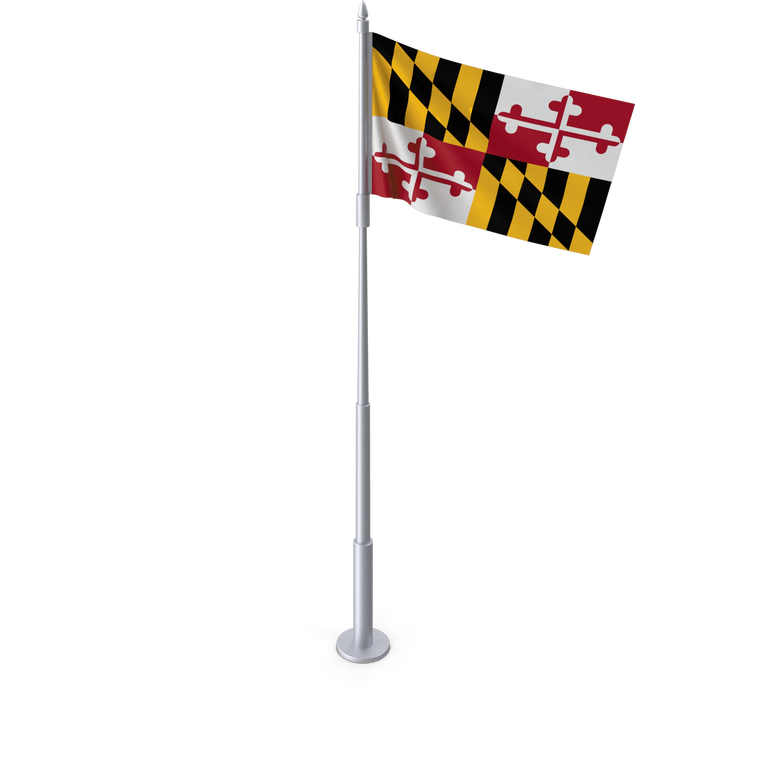 3D Maryland Flag
